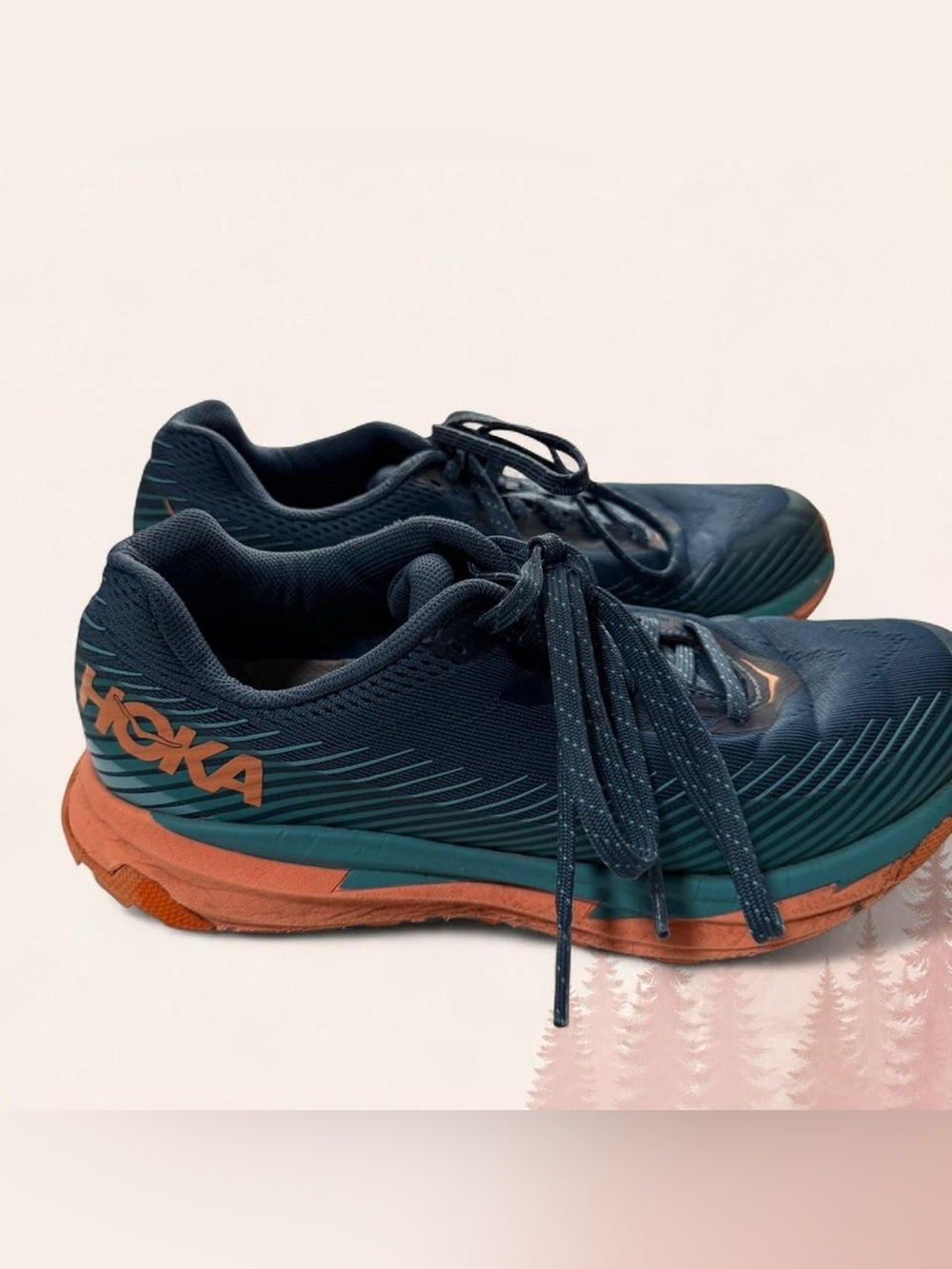 HOKA One One Trail Running Shoes Women’s 7.5 Blue/Orange 🏃‍♀️